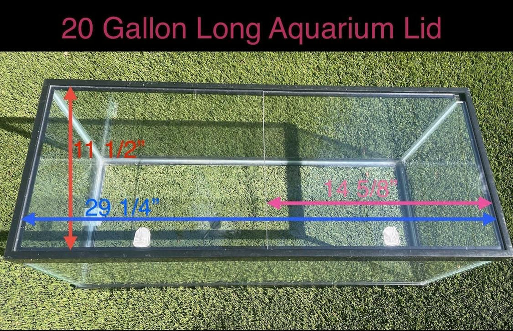 Aquarium Lid 20 gallon Long Clear Half Cut 29 1/4” x 11 1/2” Also fits 29 gallon aquariums