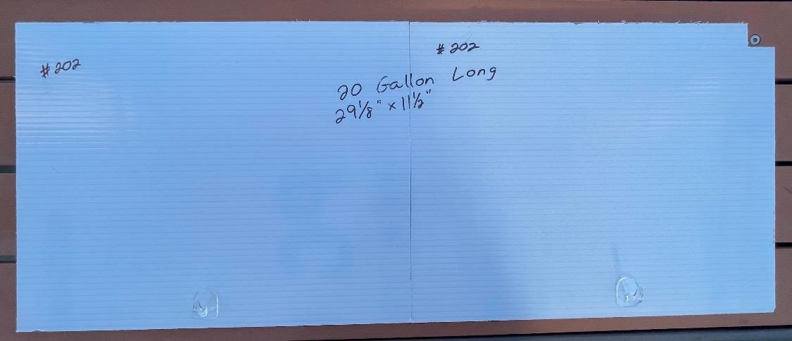 Aquarium Lid 20 gallon Long Half Cut. Also fits 29 gallon aquariums