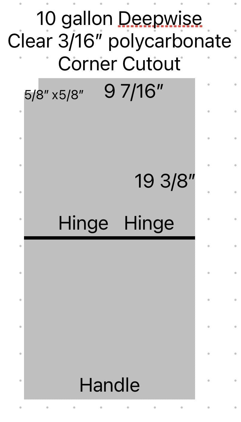 Aquarium Lid 10 gallon High Clear Deep-Wise Open