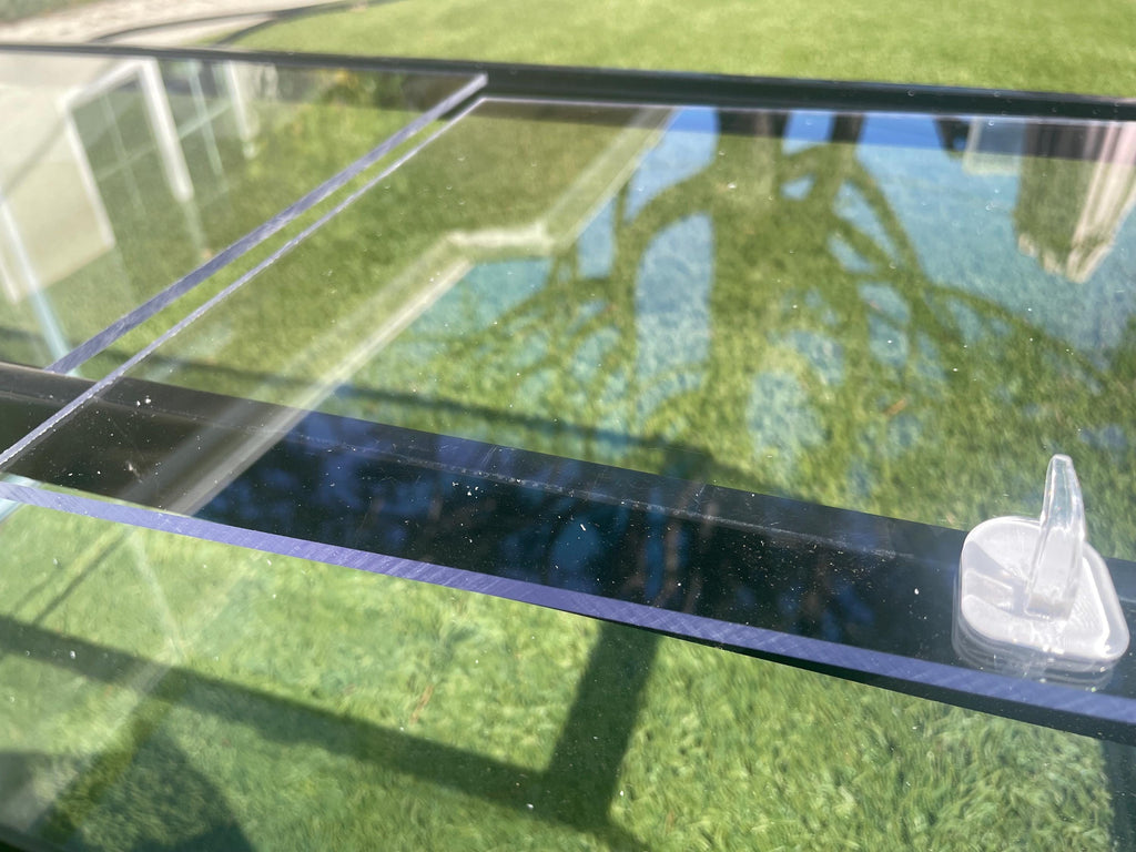 Aquarium Lid 20 gallon Long Clear Half Cut 29 1/4” x 11 1/2” Also fits 29 gallon aquariums