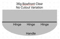 Aquarium Lid 36 gallon Bowfront - 3/16” clear polycarbonate, fits Aqueon, Top Fin, Marineland