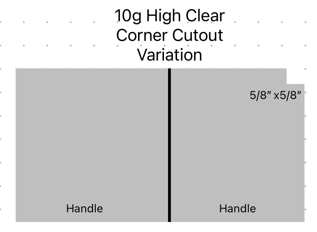 Aquarium Lid 10 gallon High Clear Half Cut 3/16” Polycarbonate