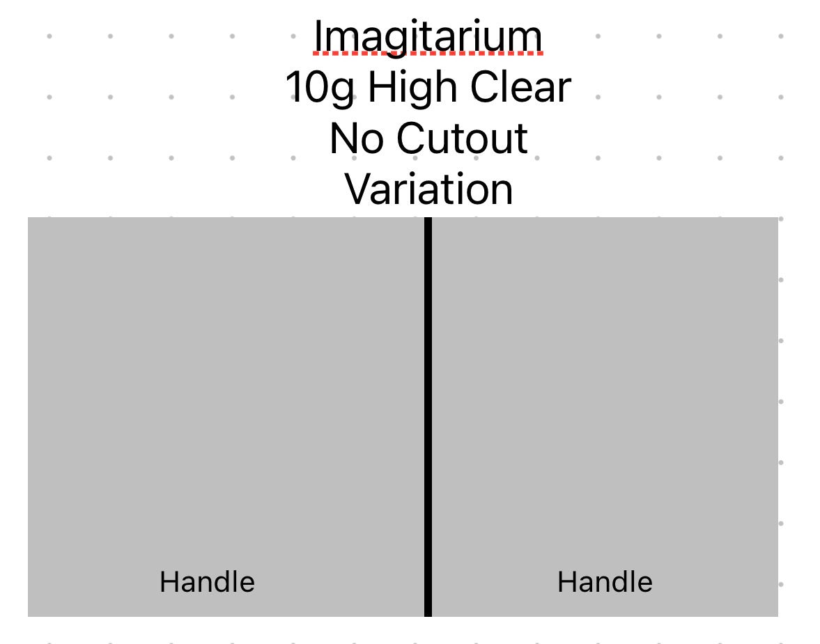 Imagitarium Compatible - 10 gallon Clear Half Cut Aquarium Lid: 3/16” Clear Polycarbonate.