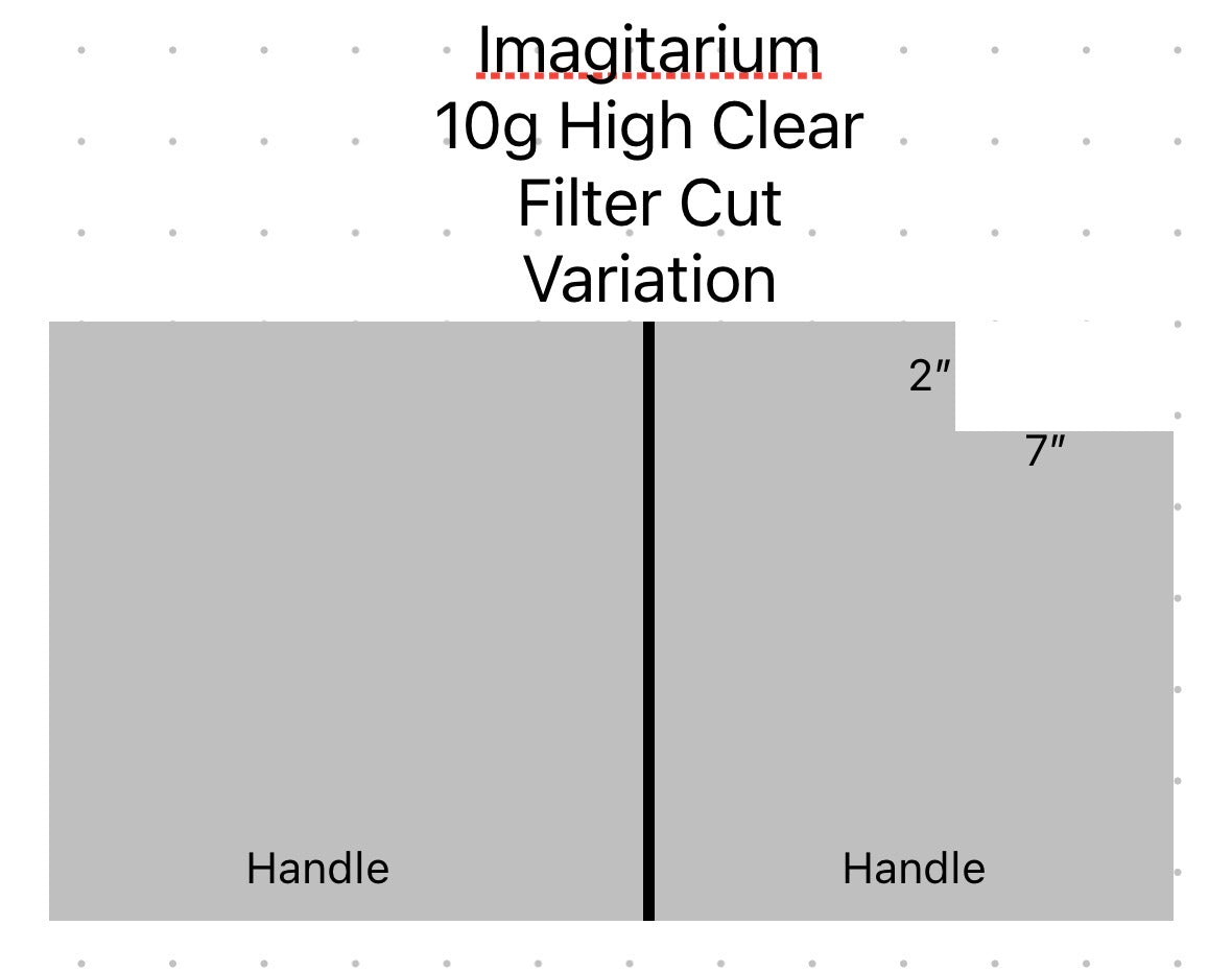 Imagitarium Compatible - 10 gallon Clear Half Cut Aquarium Lid: 3/16” Clear Polycarbonate.