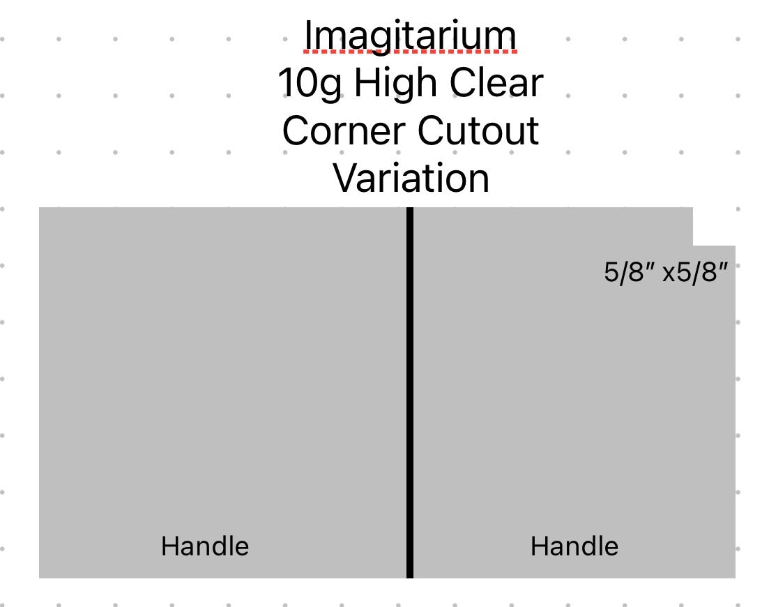 Imagitarium Compatible - 10 gallon Clear Half Cut Aquarium Lid: 3/16” Clear Polycarbonate.