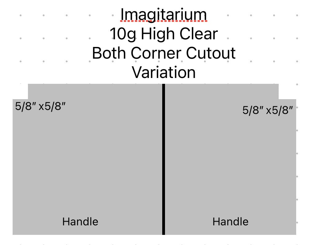 Imagitarium Compatible - 10 gallon Clear Half Cut Aquarium Lid: 3/16” Clear Polycarbonate.