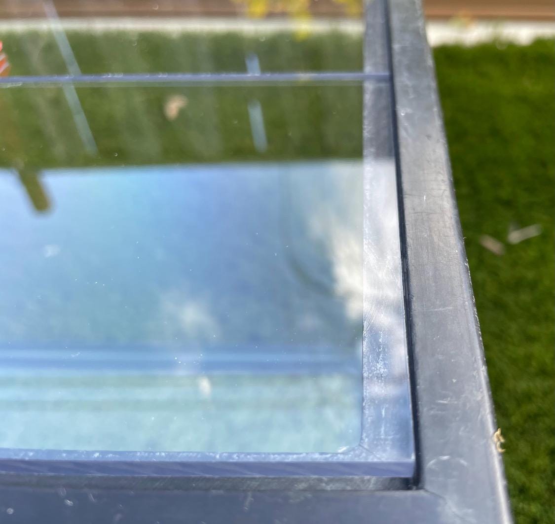 Aquarium Lid 10 gallon High Clear 3/16” Polycarbonate