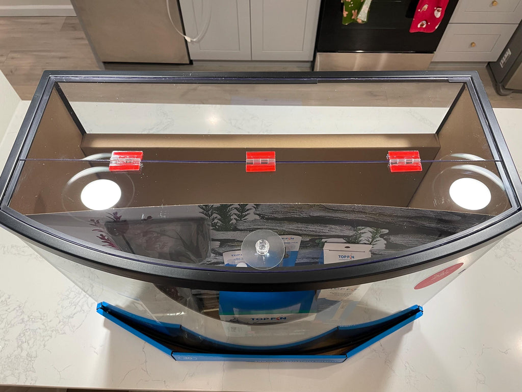 Aquarium Lid 36 gallon Bowfront - 3/16” clear polycarbonate, fits Aqueon, Top Fin, Marineland